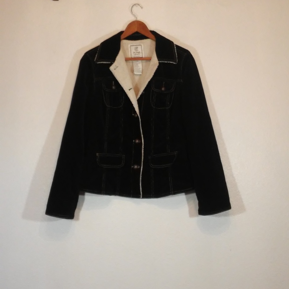 FOR JOSEPH 'FORTUNE' Black Corduroy Sherpa Jacket